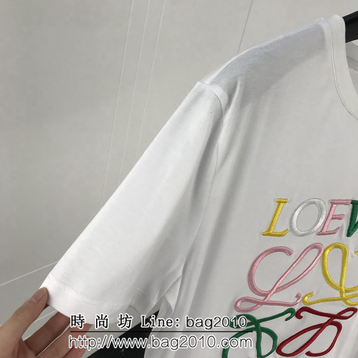 Loewe羅意威 19ss早春新款短袖 精密彩虹刺繡圖案 定制原版純棉面料 高版本男女同款 ydi2025